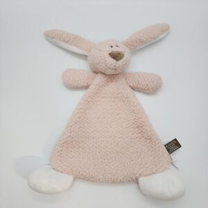 Demdaco Pink Bunny Lovey Plush 11" Rattle Triangle Shape Sherpa Security 2018